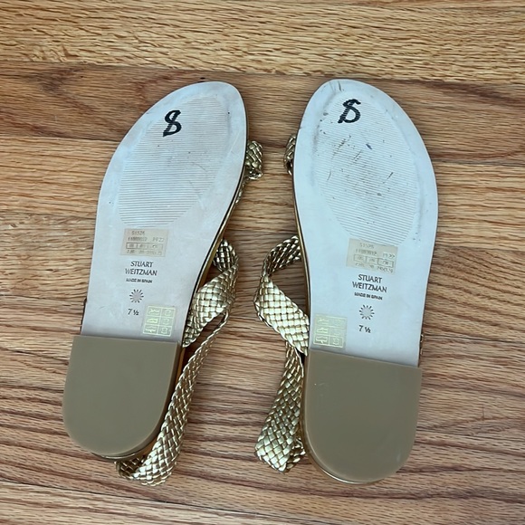 Stuart Weitzman Women's Teodora Braided Slingback Sandal, Metallic US 7.5 - Picture 15 of 16